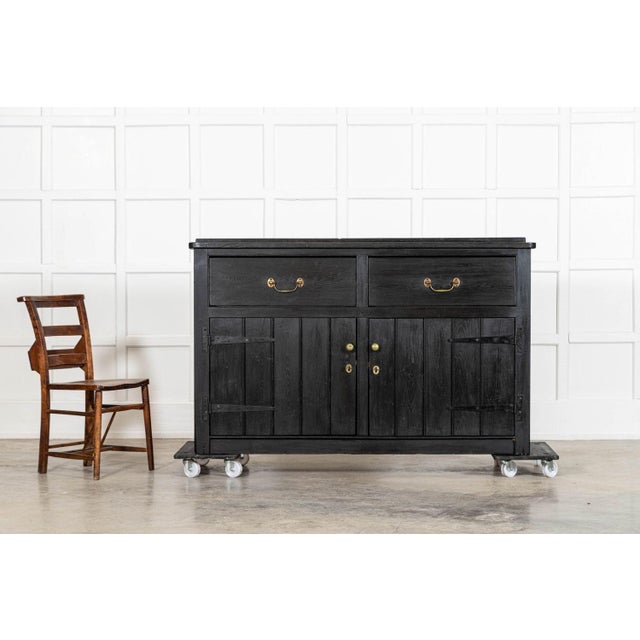 19th Century English Rustic Bleached Pine Dresser Base For Sale - Image 9 of 16