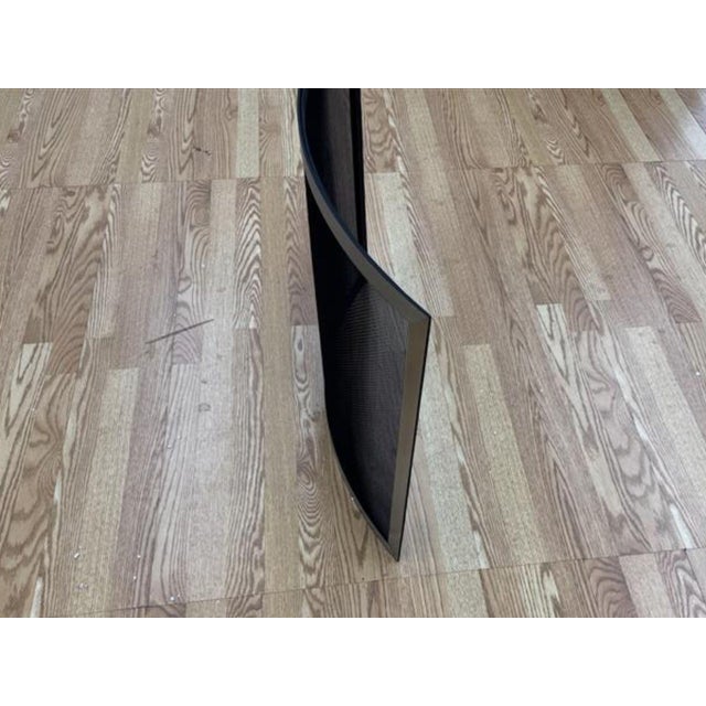 Contemporary Mayfair Fire Screen - Brushed Steel For Sale - Image 3 of 6