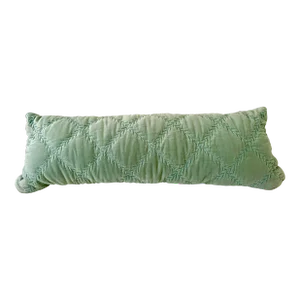 Bella Notte and Linen Long Lumber Pillow in Eucalyptus