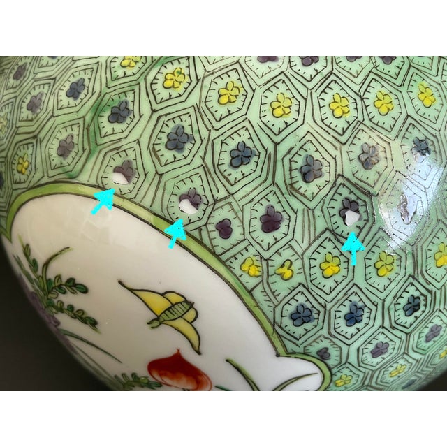 Chinese Famille Verte Porcelain Ginger Jar With Lotus Pond Scenery For Sale - Image 12 of 15