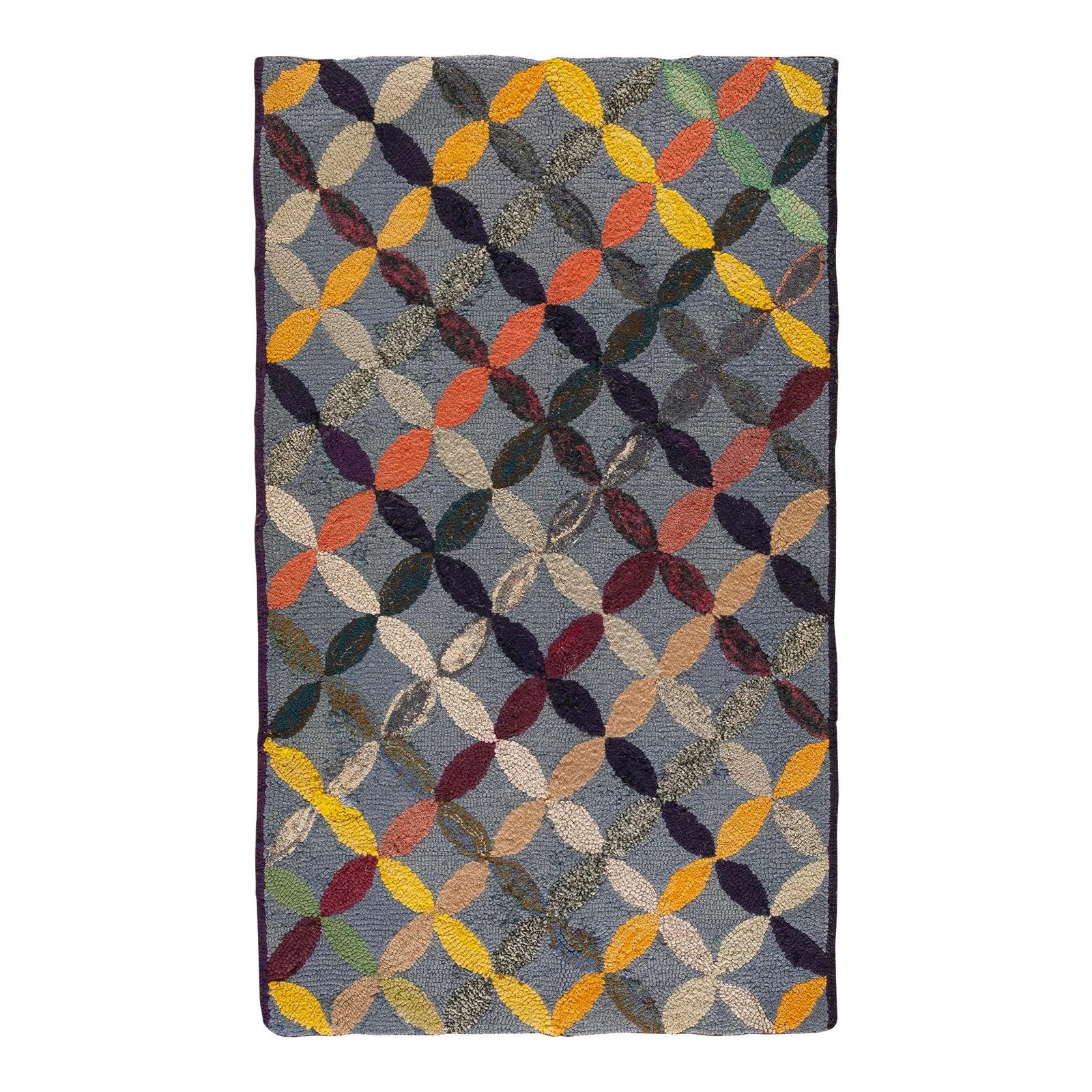 Considerable Slate Gray Color With Geometric Design Antique American ...