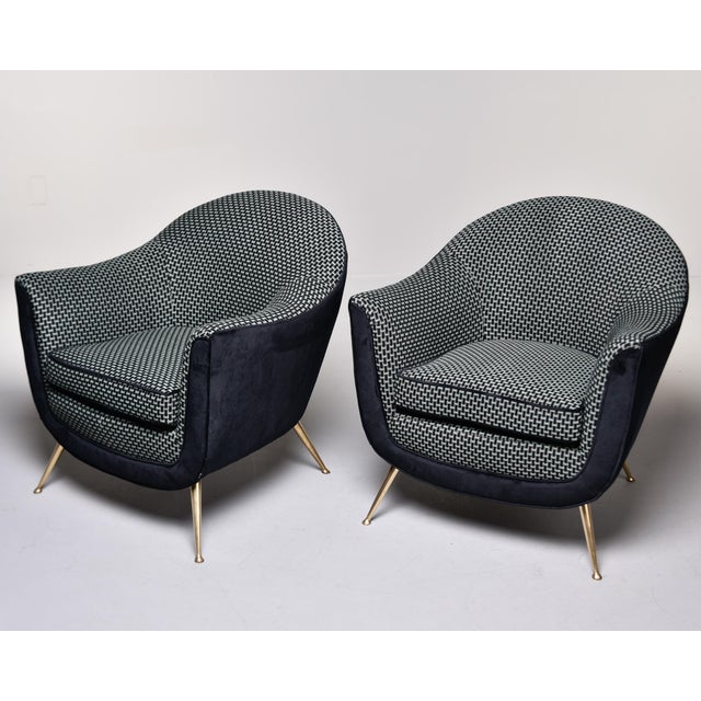 Mid Century Italian Gio Ponti Style Chairs With New Epingle Upholstery - Pair For Sale In Detroit - Image 6 of 11