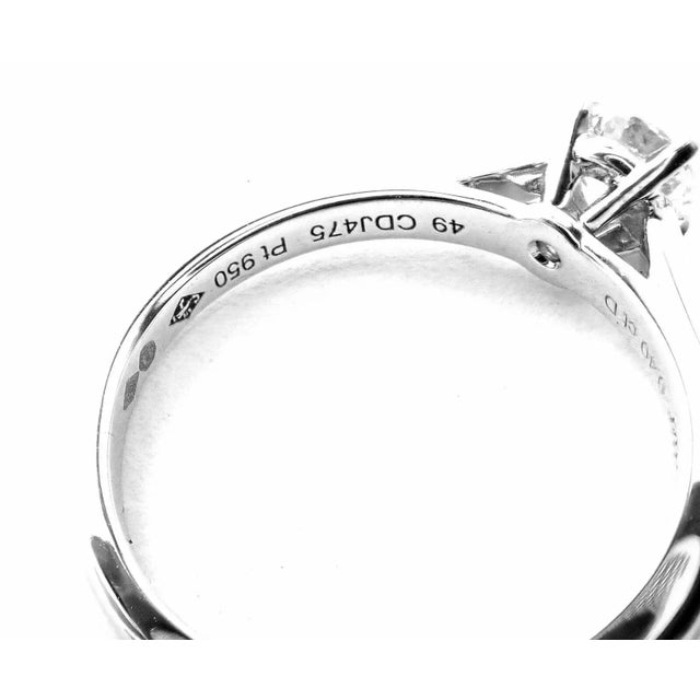 About This Piece: This ring comes with Cartier Certificate of authenticity, GIA certificate for a diamond and a Cartier...