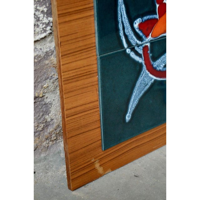 1960s Ceramic Wall Plaque with Abstract Decoration, 1960s For Sale - Image 5 of 8