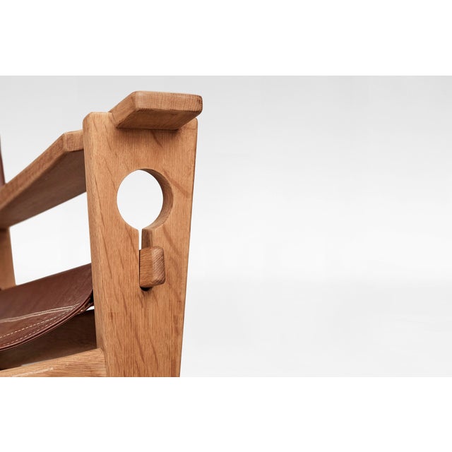 Animal Skin Keyhole GE-673 Rocking Chair by Hans J. Wegner for Getama, 1960s For Sale - Image 7 of 8