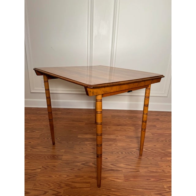 Mid 20th Century Vintage Scandinavian Mid Century Modern Solid Wood FoldingTable For Sale - Image 5 of 8