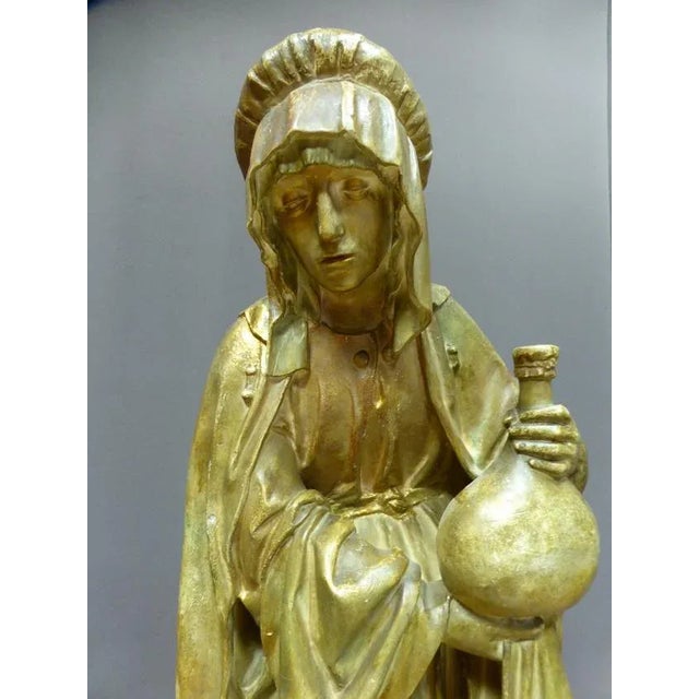Antique XIX Saint Martha Statue For Sale - Image 10 of 11