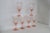 Early 20th Century Pink Stem Depression Glass Ribbed Glassware Wine Water Drink Goblets 4752b - 6pc For Sale - Image 13 of 15