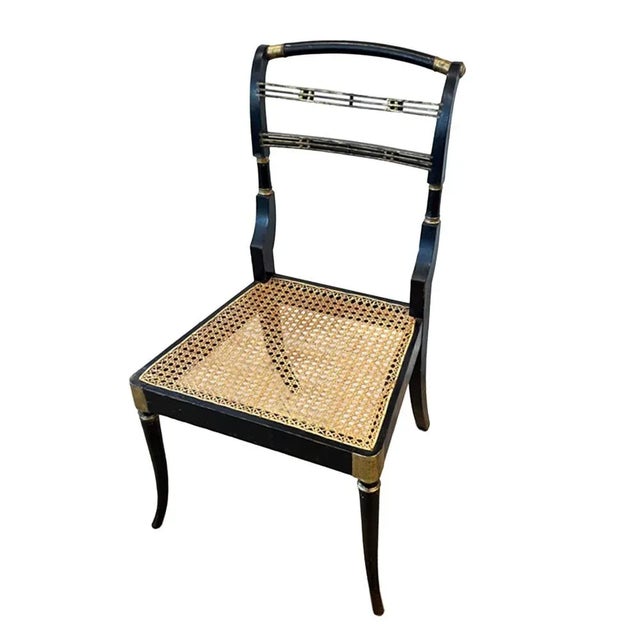Set of Regency Style Chairs with Cane Seats, 1920s For Sale - Image 4 of 8