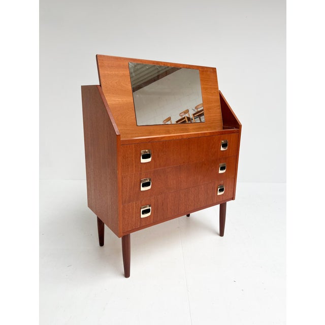 Danish Brown Secretary, 1960s For Sale - Image 4 of 15