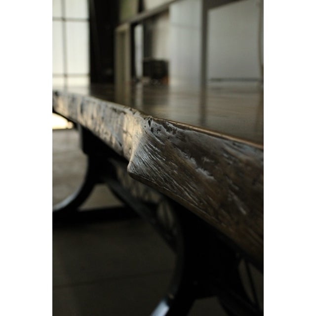 2020s Historic 16 Foot Live Edge Single Slab Table For Sale - Image 5 of 18