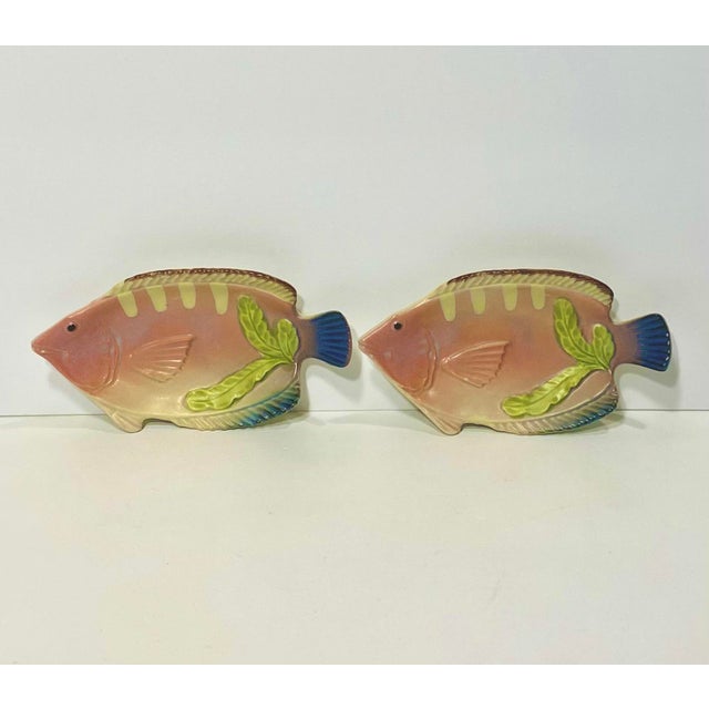 Pair of Vintage Fish Sculptural Bowls, Rainbow Trout For Sale In Atlanta - Image 6 of 8