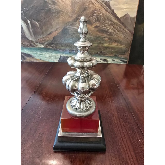 A very rare and original vintage mid century modern finial trophy with bakelite base ( all original unaltered ) ....