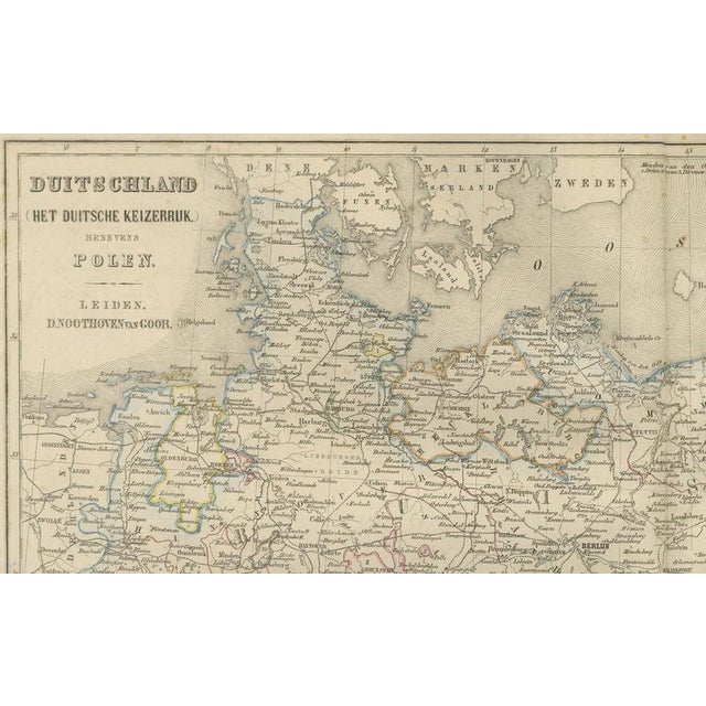 Antique German Map with Berlin Inset, 1876 For Sale - Image 3 of 9