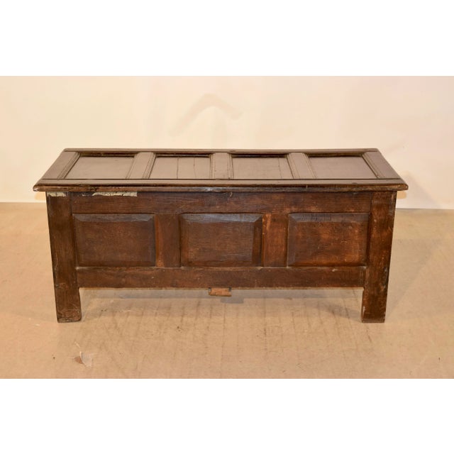 Late 18th C. English Oak Blanket Chest For Sale - Image 11 of 13