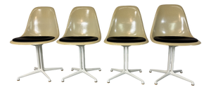 Fiberglass and Steel La Fonda Dining Chairs by Charles & Ray Eames for Herman Miller, 1960s, Set of 4