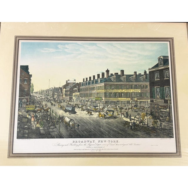 Vintage Lithograph of 19th Broadway Panoramic by Stanley" 39.75"w For Sale In New York - Image 6 of 10