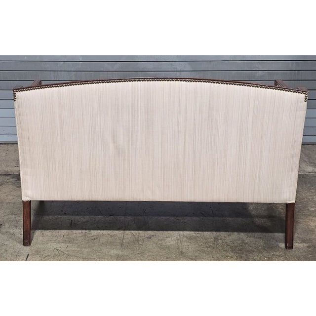 Hickory Chair James River Mahogany Sheraton Style Settee Sofa Loveseat For Sale - Image 9 of 10