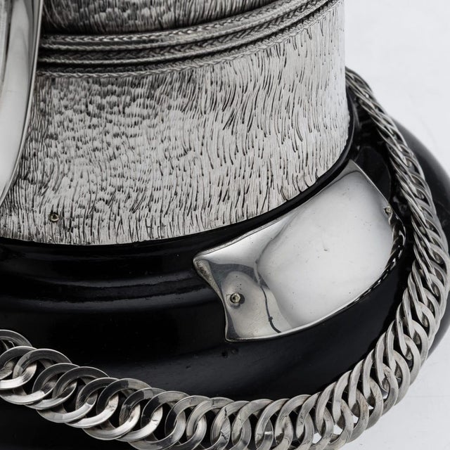 Antique Edwardian Silver Regimental Table Snuff Mull, 1908 For Sale - Image 14 of 17