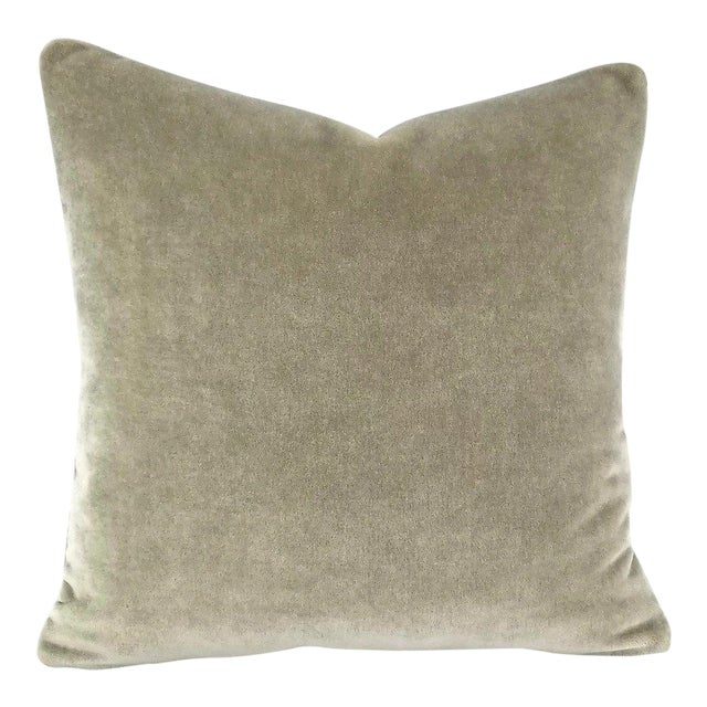 Mario Sirtori Alpaca Mohair Gray Pillow Cover For Sale