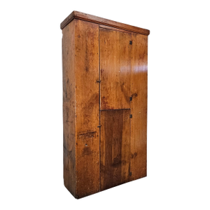 18th Century American Primitive Pine Cupboard With Original Surface