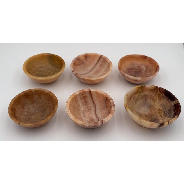 Brown Vintage Egyptian Onyx Plate and Bowl, Set of 12 For Sale - Image 8 of 10