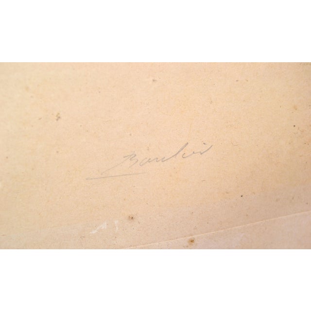 Signed by Artist French Midcentury Framed Glass Oil Painting Resting Nude Woman For Sale - Image 11 of 13