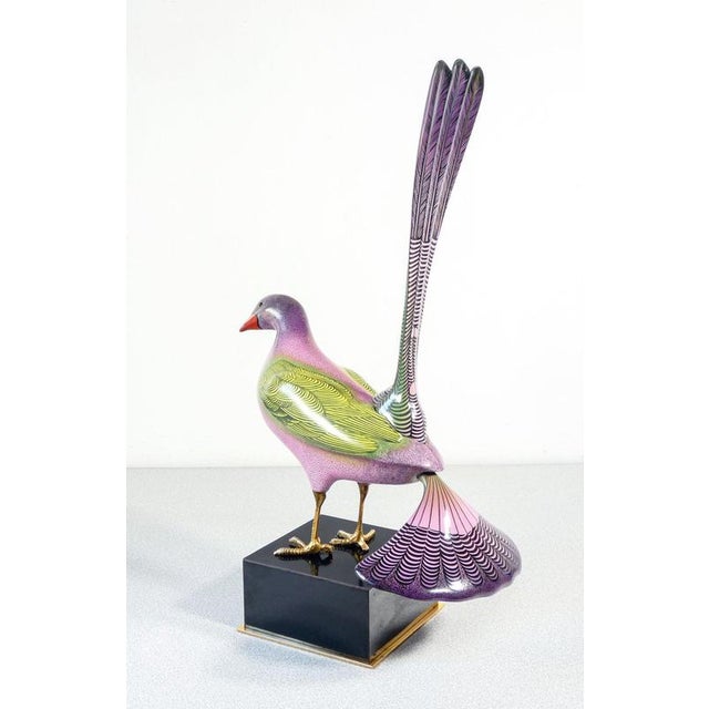 Green Porcelain Sculpture Bird by Giulia Mangani For Sale - Image 8 of 14