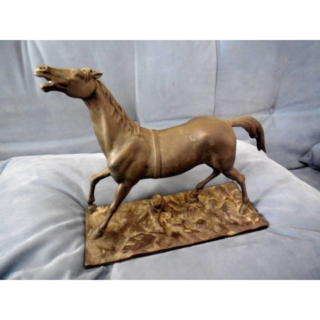 Brown Paul Edouard Delabriere, French Thoroughbred Race Horse Bronze Sculpture Deco For Sale - Image 8 of 8