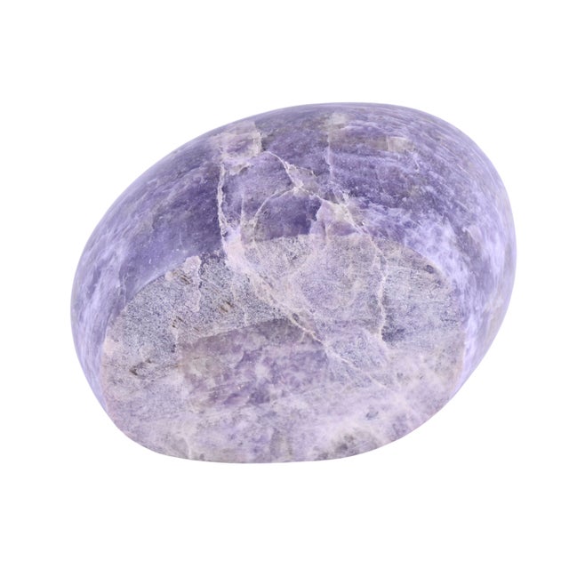Carved Amethyst Lepidolite Stone Bowl For Sale - Image 4 of 4