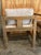 Exceptional set of four handcrafted solid elm wood chairs, showcasing exposed joinery and refined craftmanship. The...