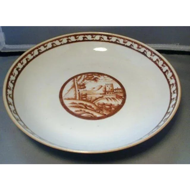 Early 19th Century Chinese Export Porcelain Sepia Landscape Deep Dish Bowl For Sale In New York - Image 6 of 7