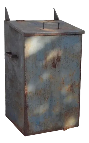 Large Industrial Metal Trash Can, 1960s