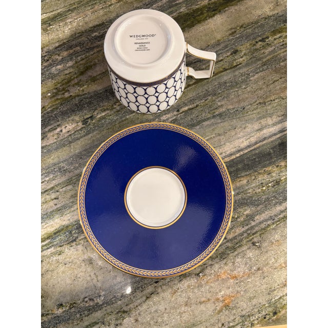 Wedgwood Bone China Renaissance Gold Tea Cup and Saucer For Sale In Sacramento - Image 6 of 10