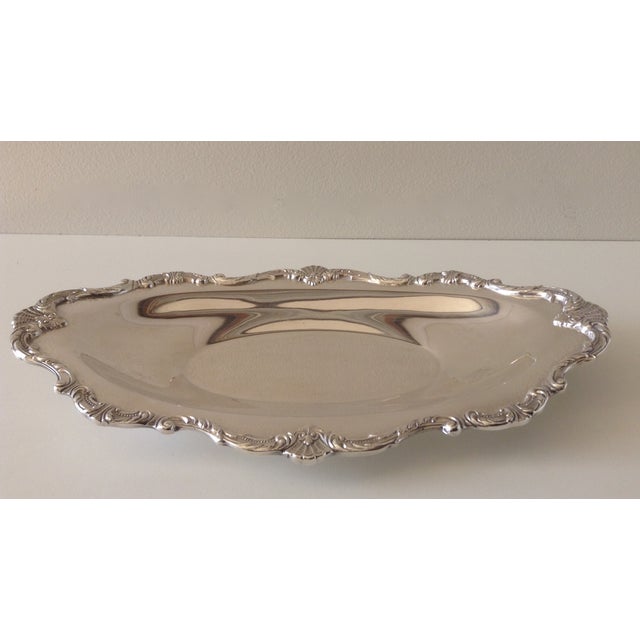 Wallace Silver Plate Open Bread, Serving Tray Chairish
