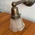 Antique Industrial Steel Wall Sconce With Holophane Glass Shade For Sale - Image 4 of 12