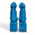 Ceramic Vintage Pair of Turquoise Glaze Chinese Foo Dogs For Sale - Image 7 of 10