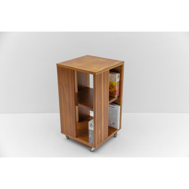 Scandinavian Rollable 4-Sided Bookcase in Pine, 1960s For Sale - Image 12 of 12