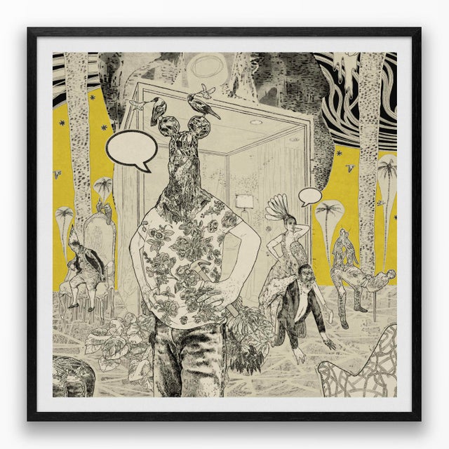 This is the center panel of Steve Moors’ Good Night Hotel triptych, from his Yellow Pages series, and can be sold...