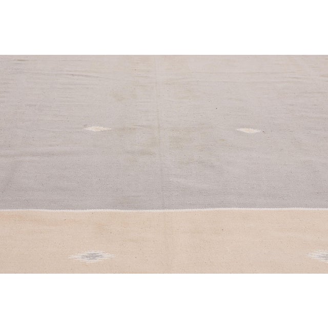 Late 20th Century Vintage Indian Dhurrie Rug, 08'02 X 14'02 For Sale - Image 5 of 10