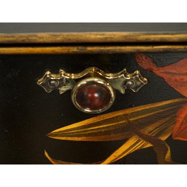 Vintage Metal Floral Hand Painted Design Storage Box from Shaw & Sons. For Sale - Image 6 of 18