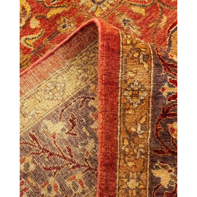 Vintage Traditional Hand Knotted Wool Area Rug, Rose - 6'2" X 8'10" For Sale In New York - Image 6 of 9