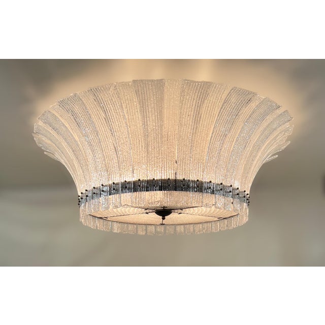 Glass 21st Century Duca Flush Mount by Fabio LTD For Sale - Image 7 of 7