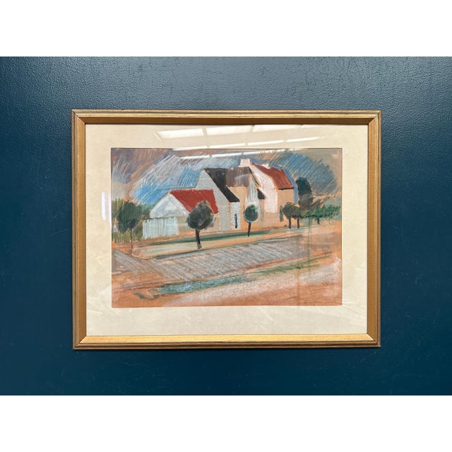 Thore Andersson, House in Skanör, 1950s, Watercolor & Paper, Framed For Sale - Image 9 of 12