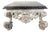 Monumental Painted Rococo Style Coffee Table W/ Marble Top For Sale