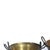 Decoration - Set of eight pots and a basin. Portuguese, 19th century; one in brass and one in copper; with iron handles...