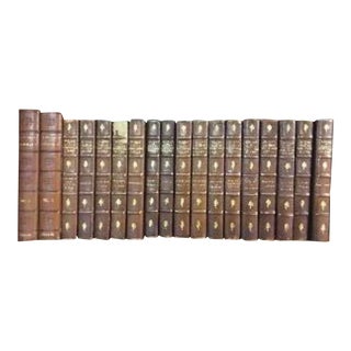 1908 Leather Bound Books Works of James Whitcomb- 18 Volumes For Sale