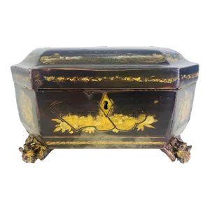 Mid 19th Century Chinese Hand Painted Tea Caddy.