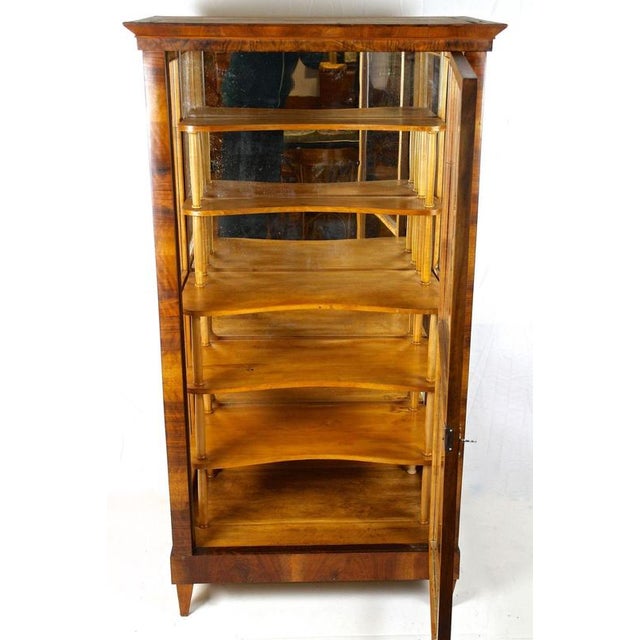19th Century Biedermeier Display Cabinet in Vitrine and Nutwood, Austria, 1840 For Sale - Image 3 of 17