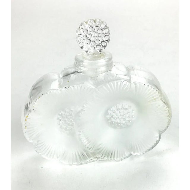 1980s Vintage Genuine Lalique Perfume Bottle With Stopper For Sale - Image 5 of 8